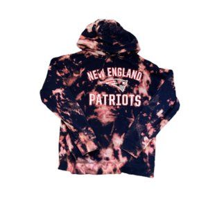 Acid Wash New England Patriots Hoodie, Adult Mens Medium (fits like Mens M/L)